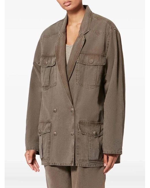 Isabel Marant Brown Isabel Marant Etoile Marant Étoile Nevala Cotton And Linen Jacket