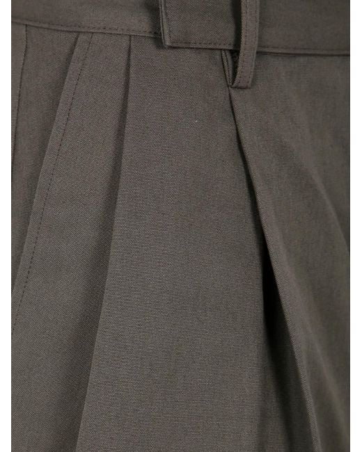 Yohji Yamamoto Gray R-4Tuck Short Pants