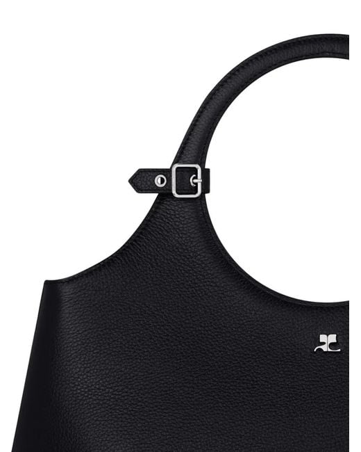 Courreges Black Courregès Holy Day Leather Shoulder Bag