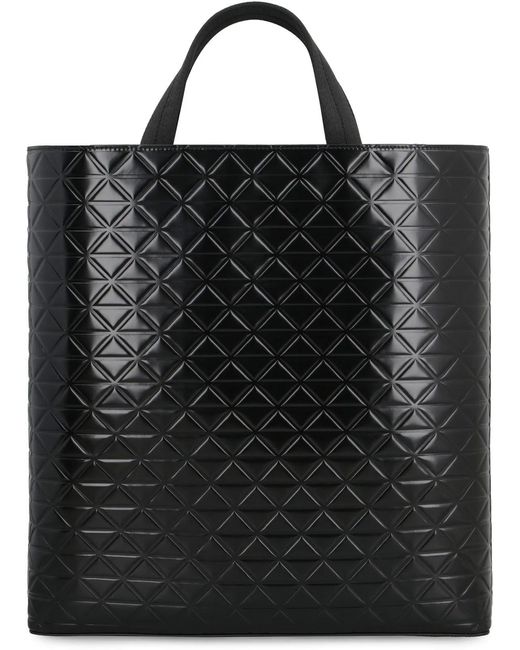 Prada Black Smooth Leather Tote Bag for men