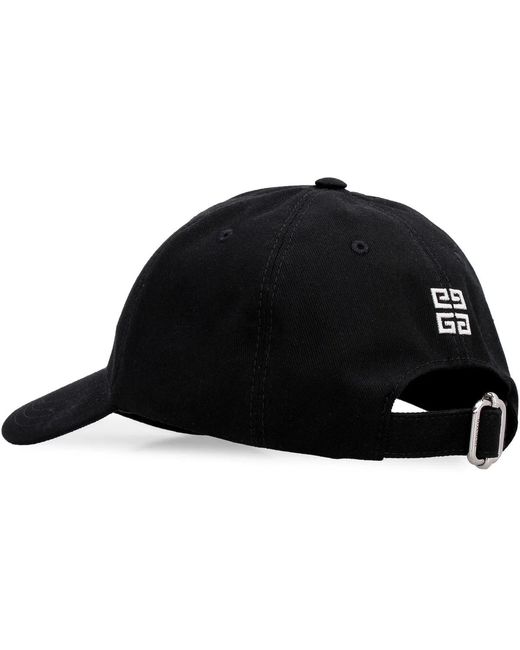 Givenchy Black Cotton Baseball Cap for men