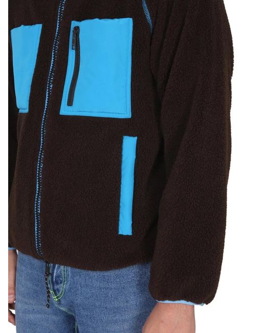 MSGM Blue Jacket With Logo for men