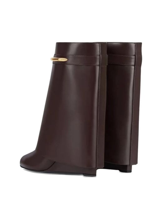 Givenchy Brown Shark Pinch Ankle Boots 90Mm