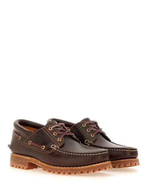 Timberland Brown Leather Boat Moccasin for men