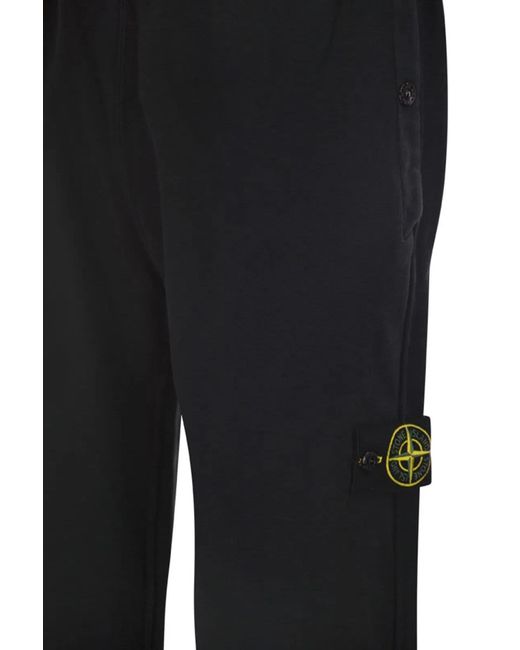 Stone Island Blue Regular Fit Jogger Trousers With Seasonal Pocket for men