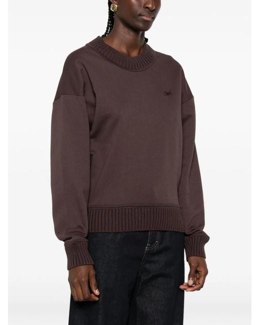 Closed Purple Cotton Crewneck Sweatshirt