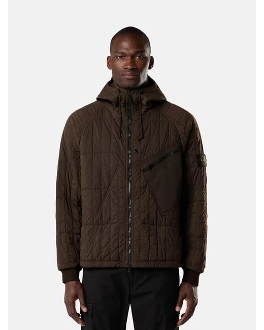 Stone Island Brown 4100015 Ultralight Nylon Quilted-Tc for men