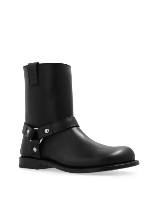 Loewe Black Campo Biker Boots