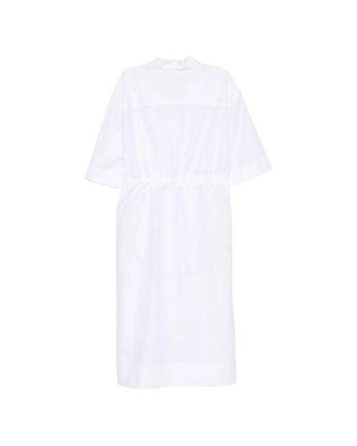 Fabiana Filippi White Cotton Silk Viscose Polyamide Dress