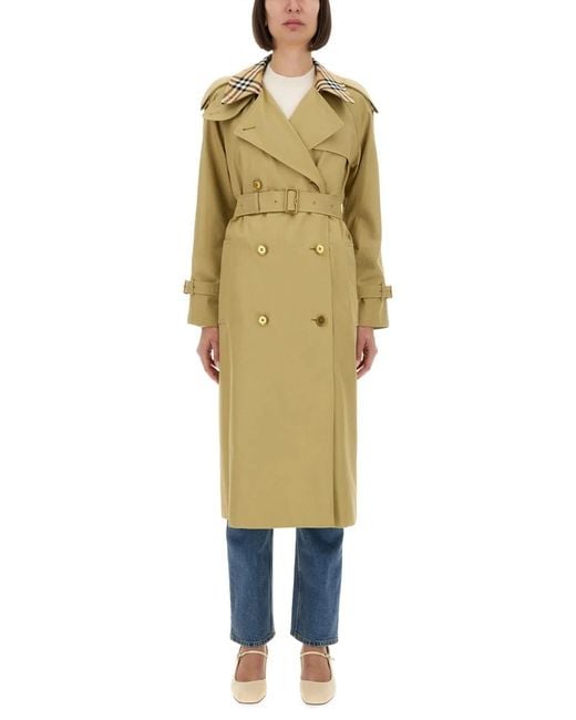 Burberry Metallic Long "Castleford" Trench Coat