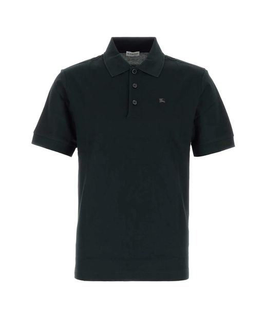 Burberry Black Shirt Collar Polos for men