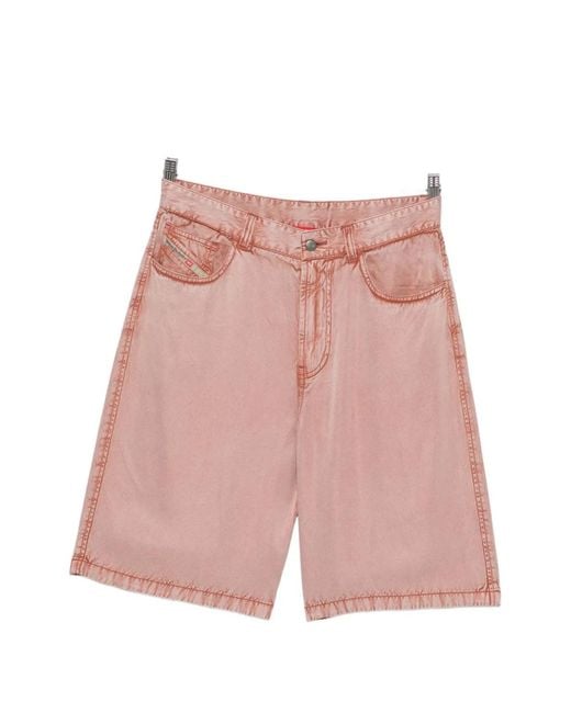 DIESEL Pink Viscose Shorts