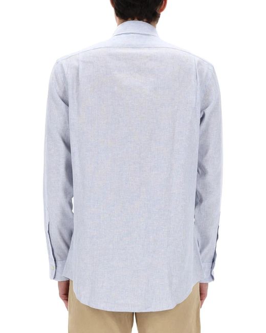 Polo Ralph Lauren White Camicia Con Logo for men