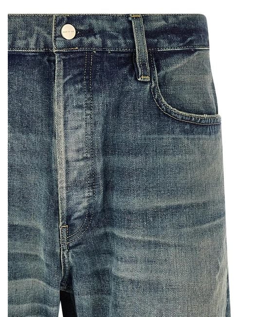 Fear Of God Blue Stone Washed Jeans for men