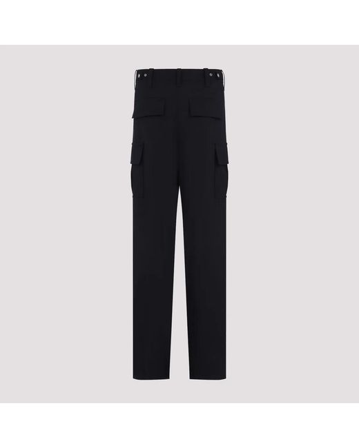 Bottega Veneta Black Wool Cargo Trousers