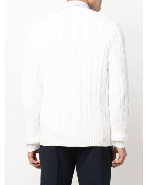 Polo Ralph Lauren White Cotton Sweater Pullover for men
