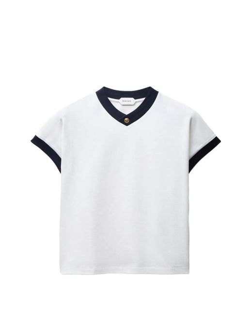 Versace White Cotton Slim-Fit T-Shirt