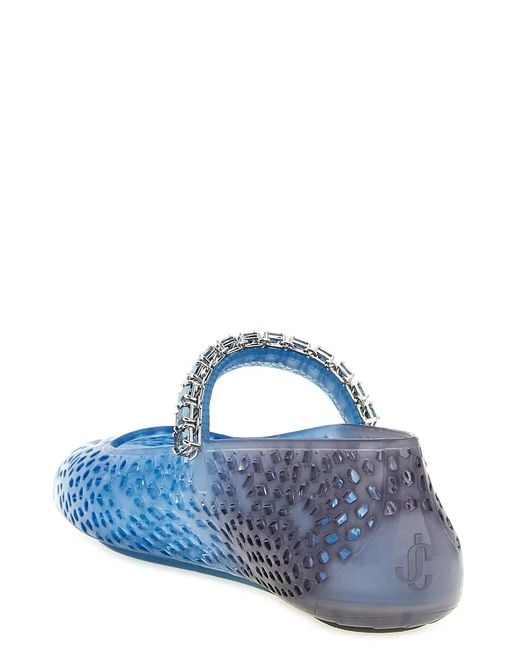 Jimmy Choo Blue 'The Jelly' Ballet Flats