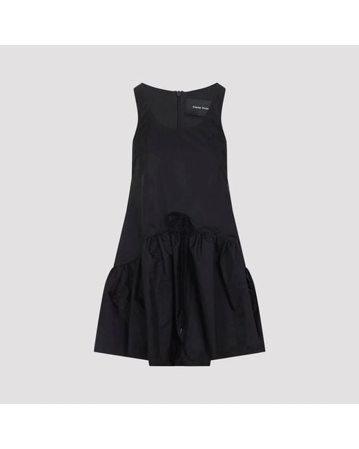 Simone Rocha Black Tapered Back Peplum Mini Dress