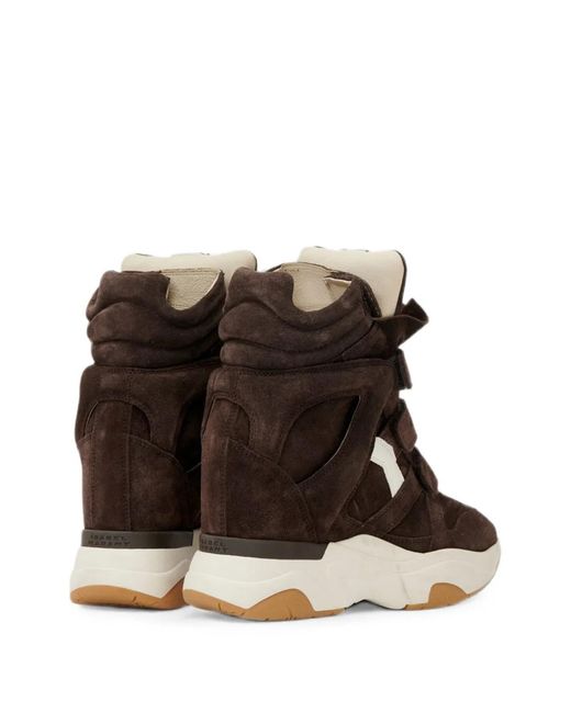 Isabel Marant Brown Balskee Suede Sneakers