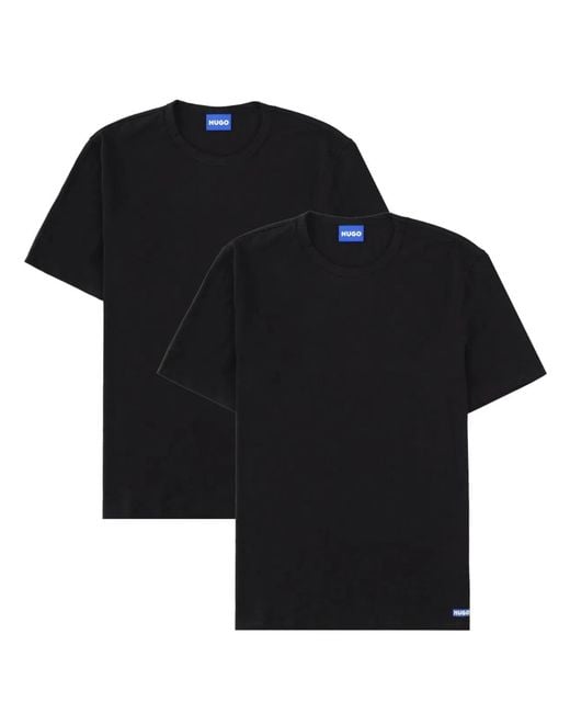 HUGO Black Set Da Due T-Shirt Con Logo for men