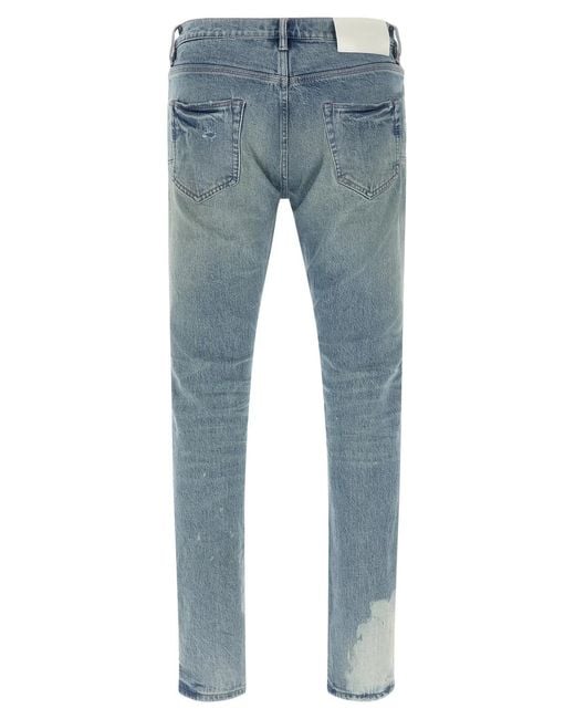Purple Blue 'P001 Repairs' Jeans for men