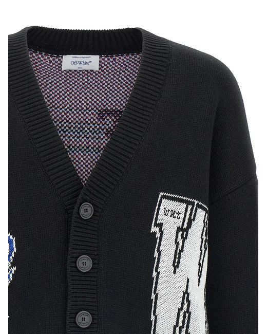 Off-White c/o Virgil Abloh Black 'Glide Diag' Cardigan for men