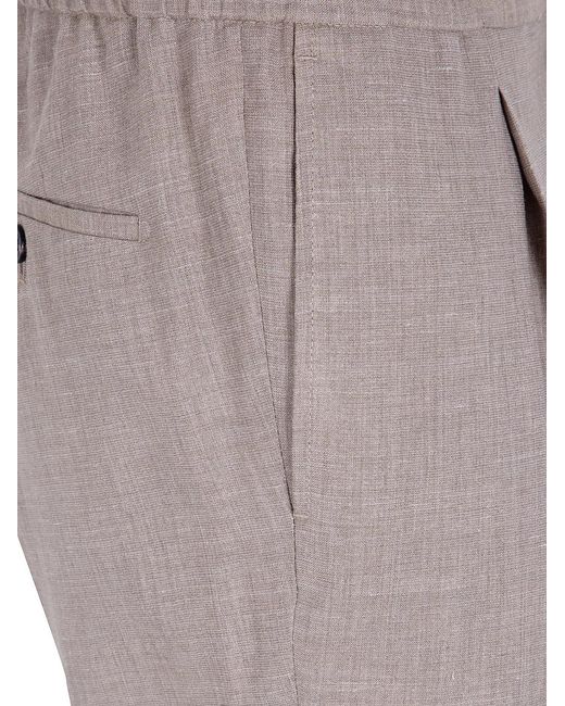 Incotex Gray Elastic Coulisse Waist Chino Trousers for men