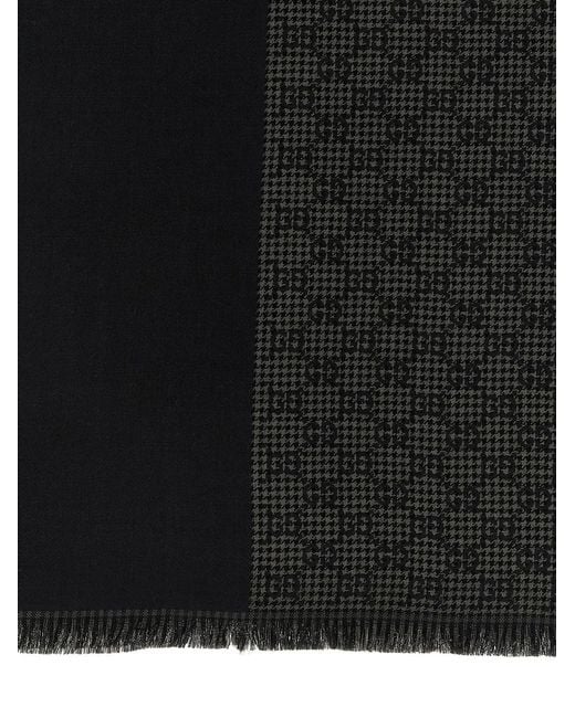 Gucci Black Wool Silk Scarf for men