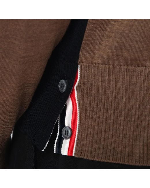 Thom Browne Black Wool Cardigan for men