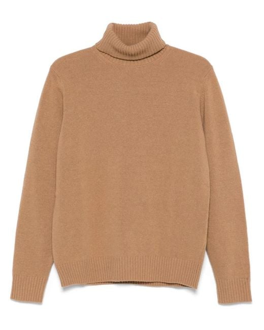 Nuur Brown Long Sleeves Turtle Neck for men