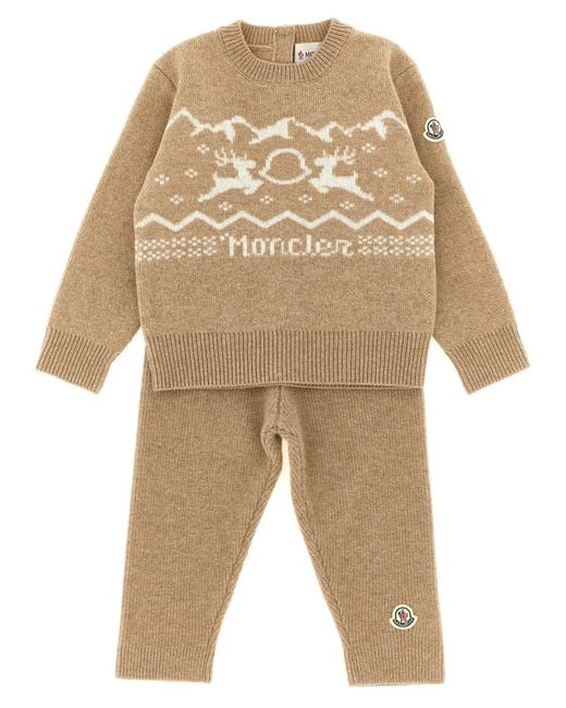 Moncler Natural Enfant 'Cervo' Sweater + Leggings Set
