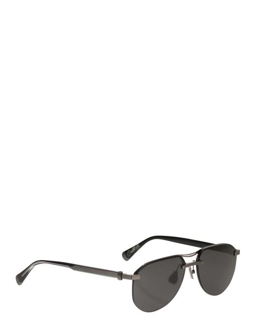 Brunello Cucinelli Gray Titanium Sunglasses for men
