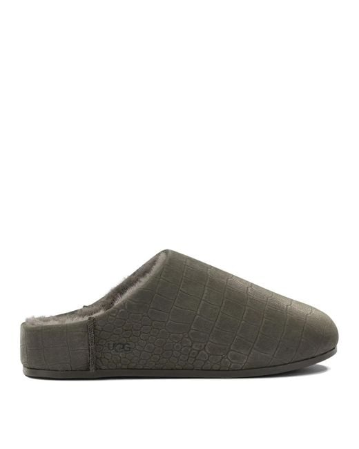 Ugg Gray Leather Rubber Loafers