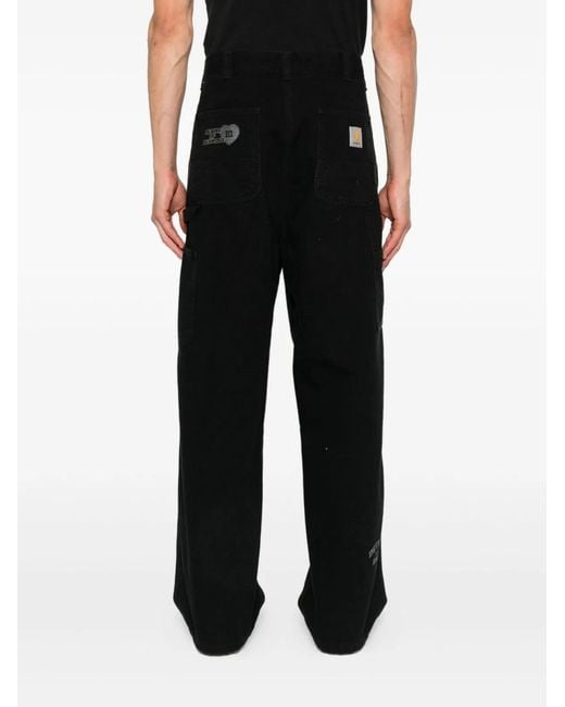 Carhartt Black Og Single Knee Graphic Trousers for men