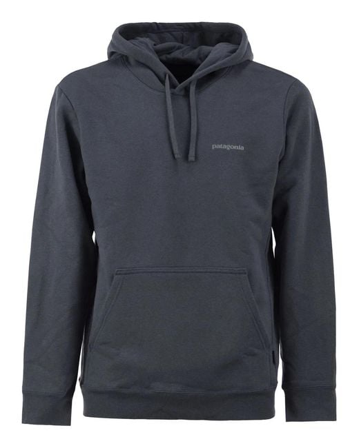 Patagonia Blue Cotton Blend Hoodie for men