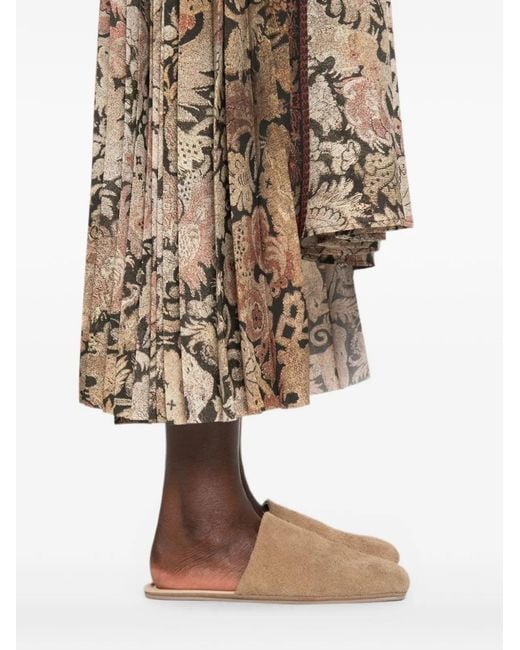 Pierre Louis Mascia Natural Printed Long Skirt
