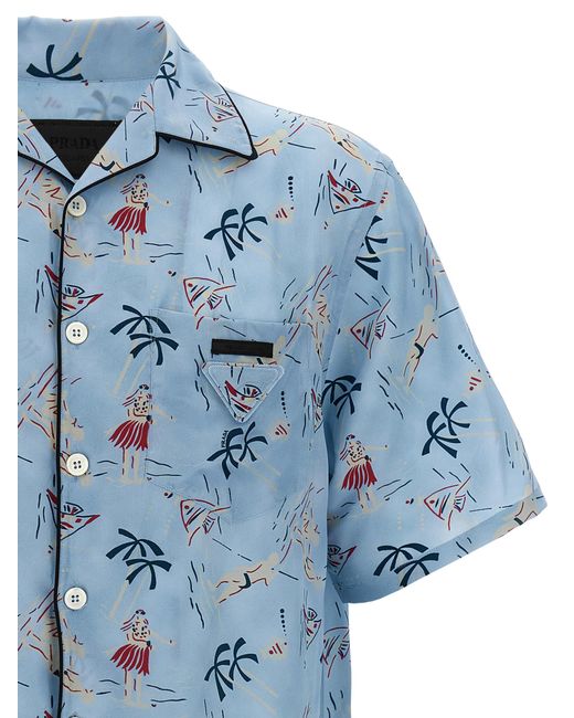 Prada Blue Shirts for men