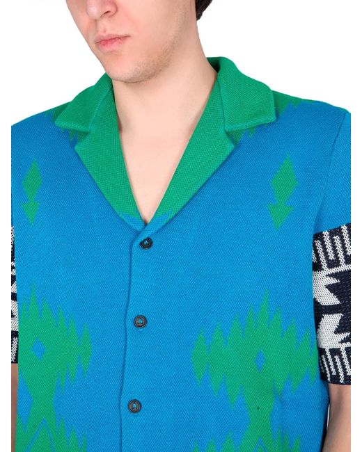 Alanui Blue Jacquard Shirt for men
