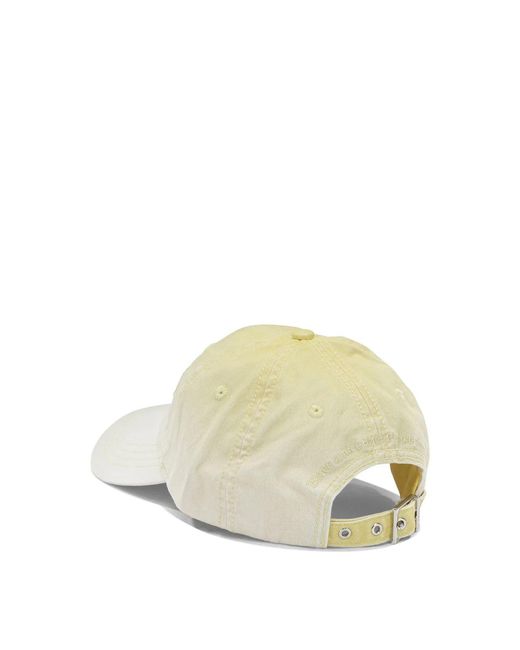 Ganni White Baseball Cap With Logo