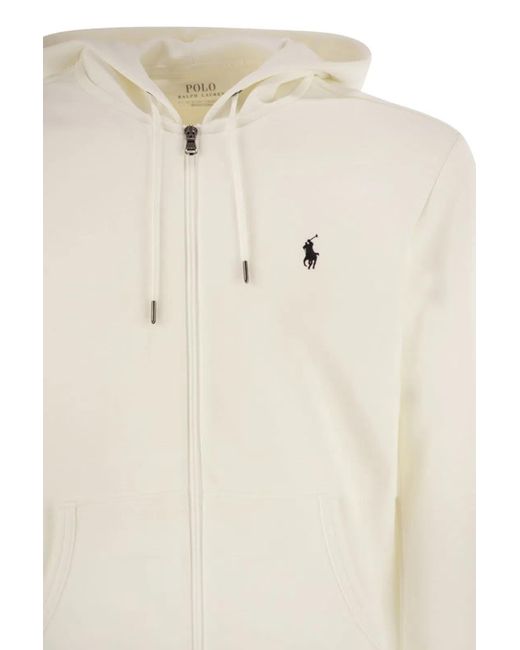 Polo Ralph Lauren White Hoodie With Zip for men