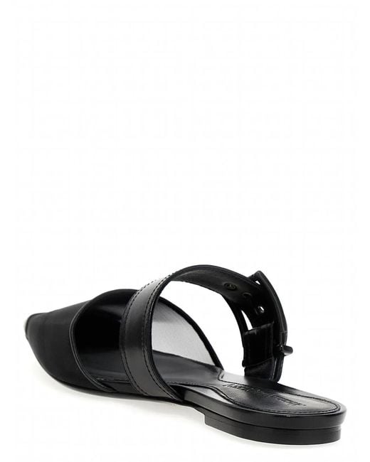 McQueen Black Shoe Fabric S.Leathe Mini./Box