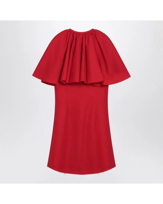 AMI Red Mini Wool Dress