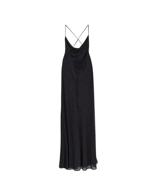 Pinko Black Cowl Neck Maxi Dress