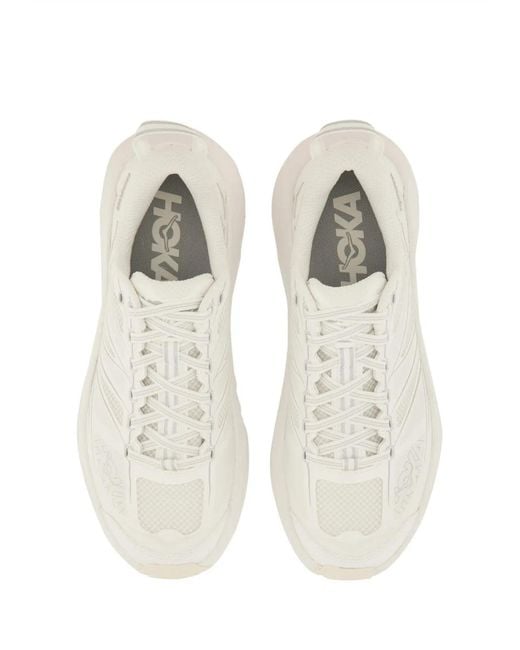 Hoka One One White Mafate "Speed 2" Sneaker