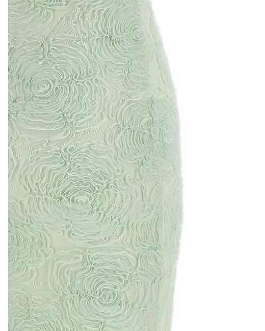ROTATE BIRGER CHRISTENSEN Green Rotate Birger Christensen 'Flower Mesh Flounce' Dress