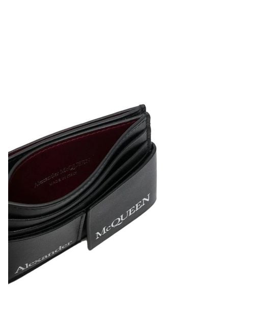 McQueen Black Card Holder for men