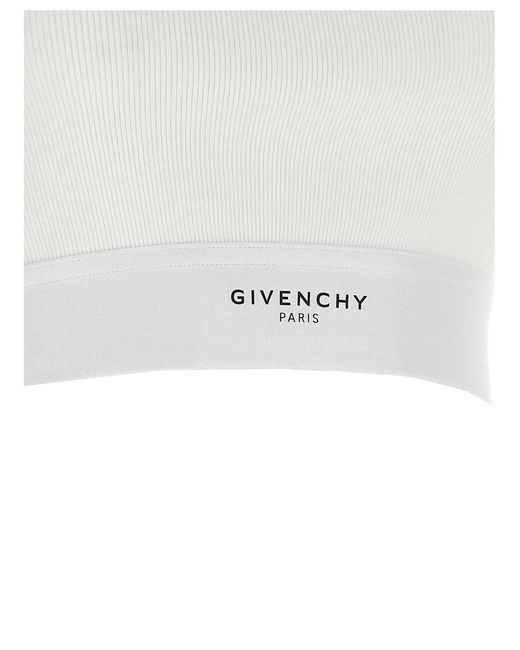 Givenchy White Crop Tank Top