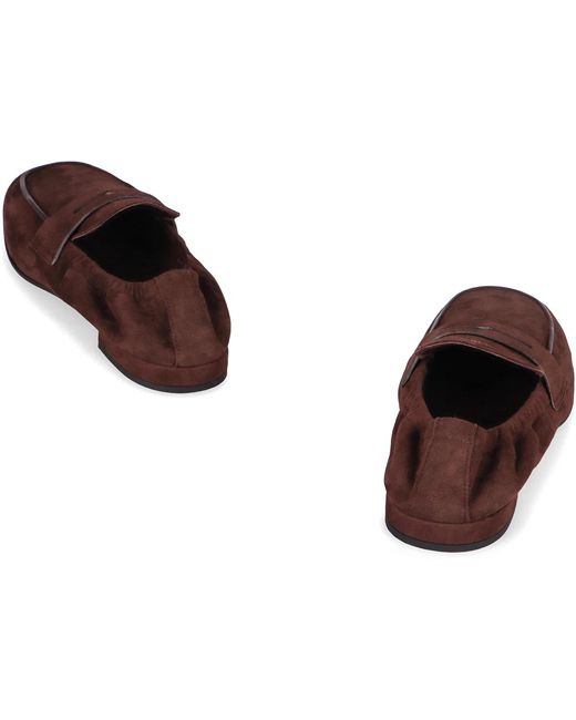 Prada Brown Suede Loafers