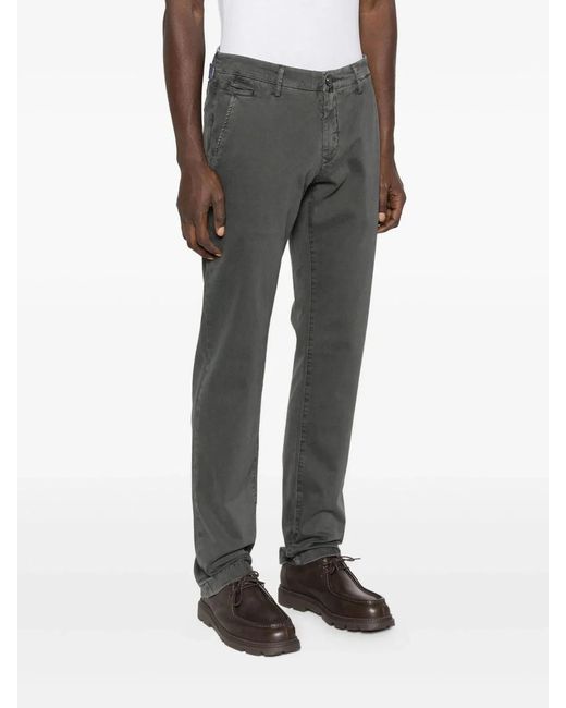Jacob Cohen Gray Gunmetal Cotton Elastane Pants for men